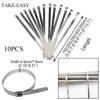 10Pcs Stainless Steel Cable Tie Set Heavy Duty Organizador Cables Large Zip Ties Self-Locking Heat Corrosion Resistance