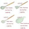 Wooden Handle Silicone Kitchenware Healthy Cookware Spatula Soup Spoon Brush Ladle Pasta Colander Non-stick Cookware Kitchen Tools