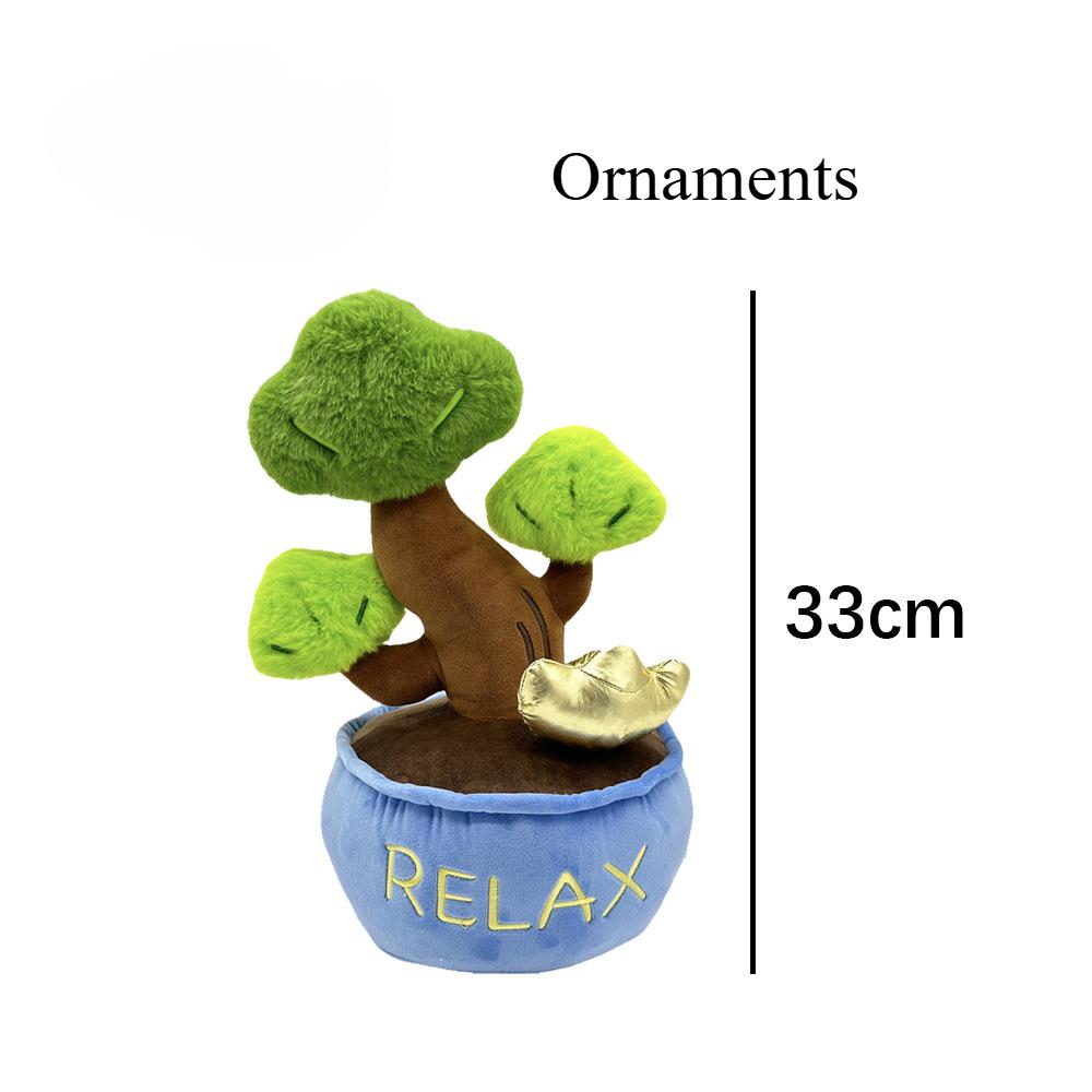 Новый стиль плюшевых горшечных растений «Зеленая сосна и кокос», модные и милые забавные украшения