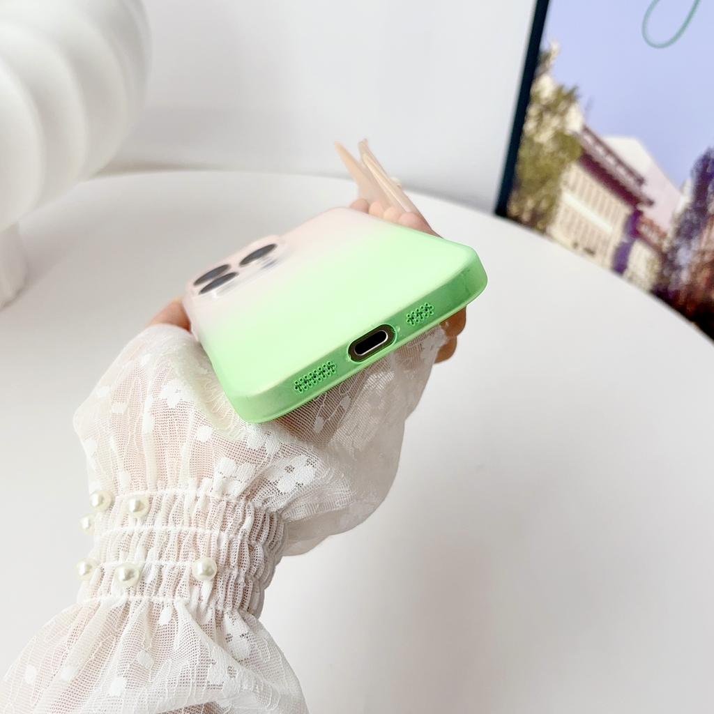 Translucent Gradient Matte Soft TPU Phone Case For iPhone 17 Air 16 Plus 15 14 13 12 11 Pro Max 17Pro 16Pro Non-slip Shockproof Protective Back Cover