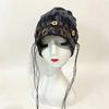 Wood Decoration Ethnic Stye Beanie Retro Vintage Pullover Hat Turban Cap  Outdoor Commuting