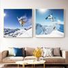 Лыжный спорт, холст, картина, настенное искусство, снежный горный пейзаж, фотографии, Настенный декор, современное украшение для гостиной, дома, Куадрос
