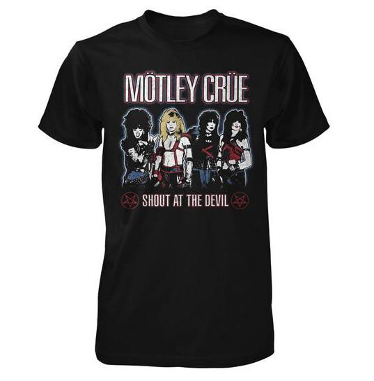 26 Motley Crue Shout At The Devil Black Shirt S-XXL Officil Metal Rock Band T-shirt Unisex T-Shirt