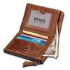Men's Crazy Horse Genuine Leather RFID-Blocking Wallet