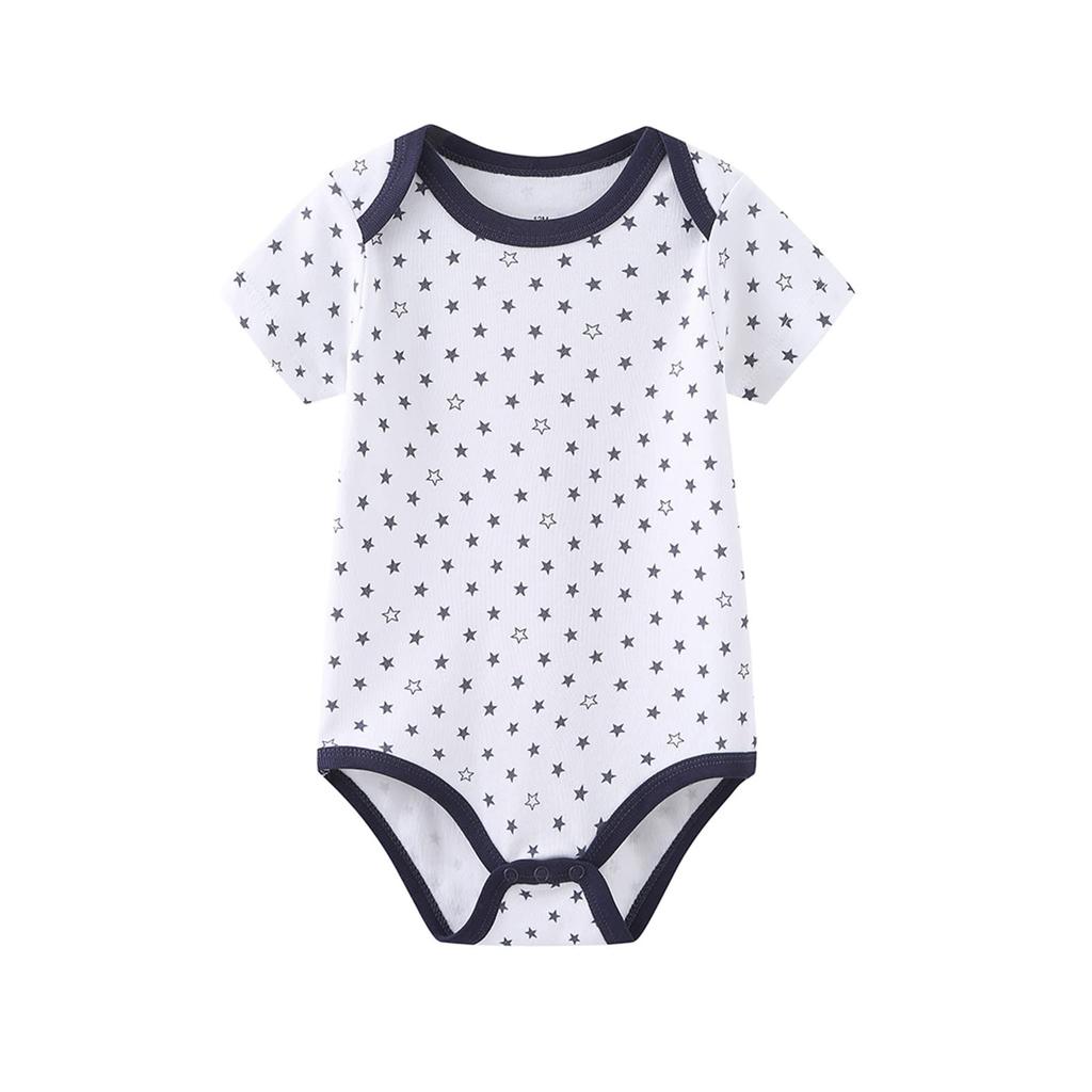 MAMIMAKA Детская одежда с коротким рукавом для новорожденных для мальчиков и по возрасту месяцев боди, комбинезон, для девочек, 5 штук боди-09, 6-9