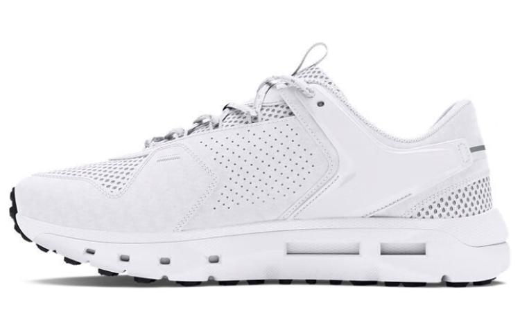 Under Armour Leather, Textile Cushioning, Wear Resistant Low top Casual Running Shoes Men's White 3028345-103
