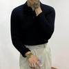 Элегантный корейский тонкий трикотажный свитер-поло в британском ретро-стиле для мужчин