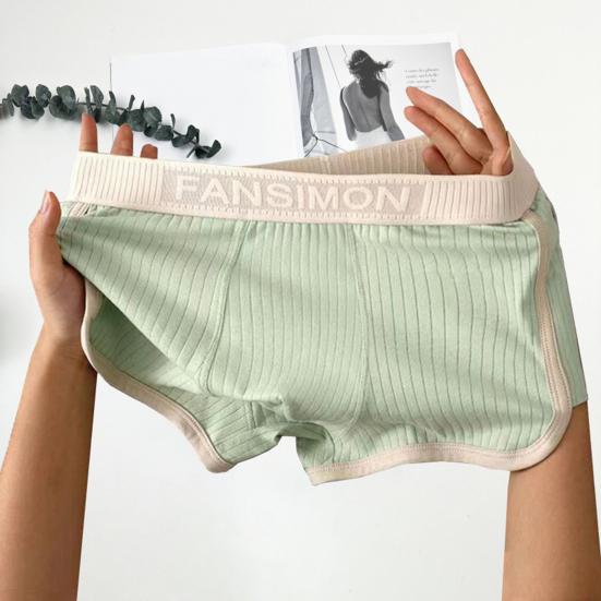 Мужские трусы-боксеры средней посадки с высокой эластичностью, трусы-шорты в стиле пэчворк, U-образное ребристое нижнее белье