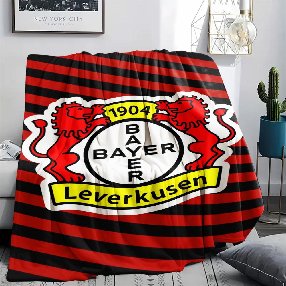 1Pc Bayer Leverkusen Print Flannel Blanket High Quality Warm Comfortable Cover for All Seasons Perfect for Gifts Home Decor