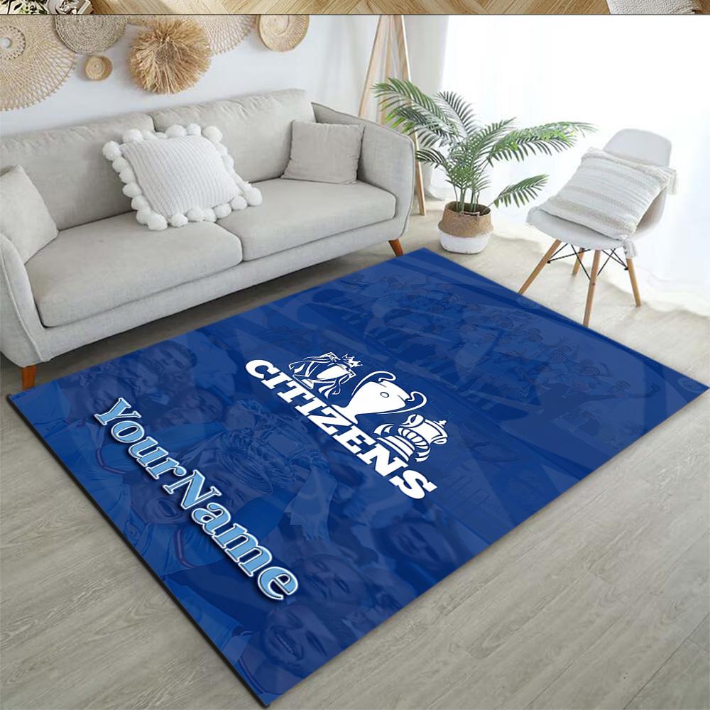 Manchester City Personalized Text Area Rug Suitable for Playrooms Outdoor Foyer Game Room Antislip Carpet Anime Office Decor