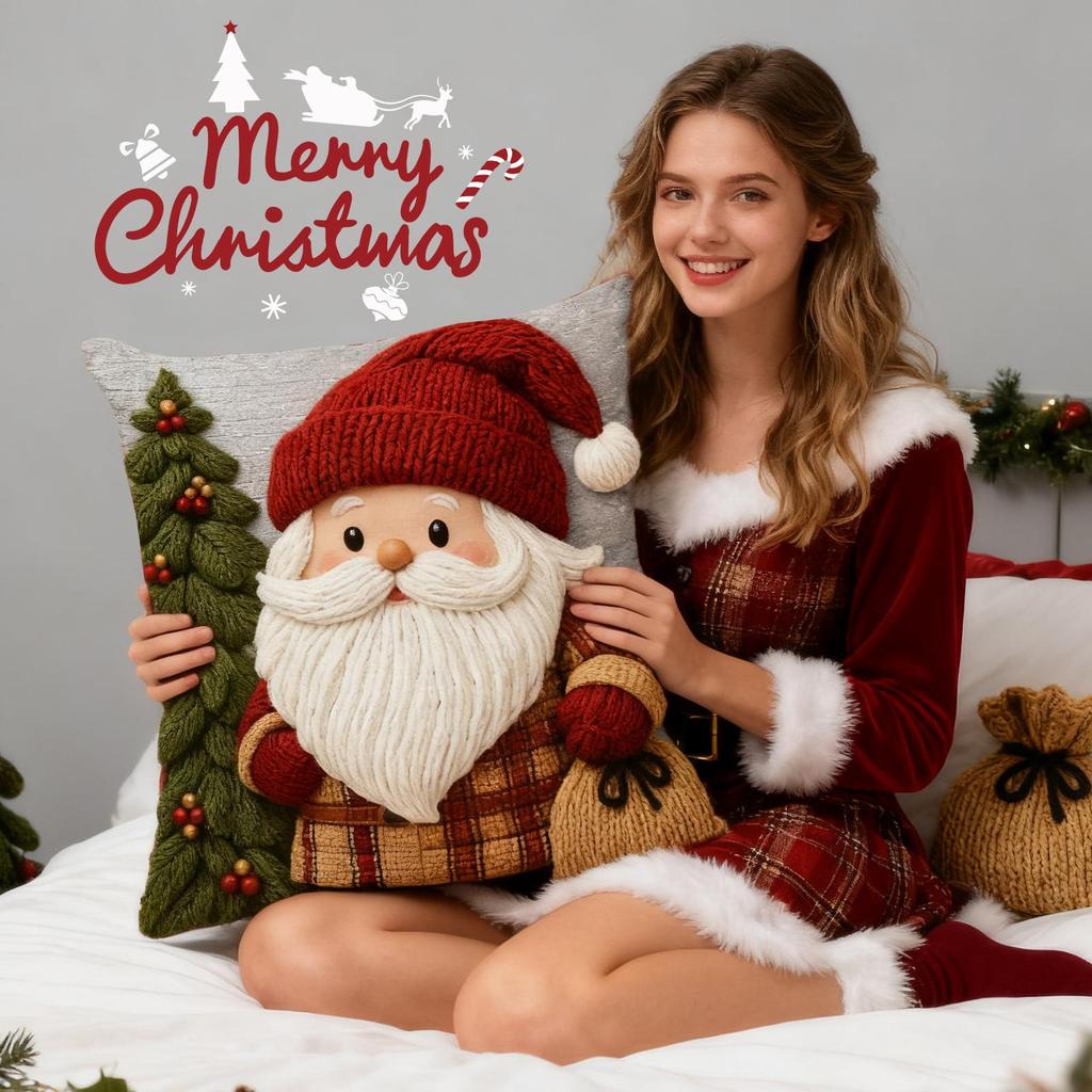 Christmas Pillow Cover Christmas Linen Pillowcase Autumn Decoration Snowman Pillow Covers For Chair Sofa Bedroom Living Room
