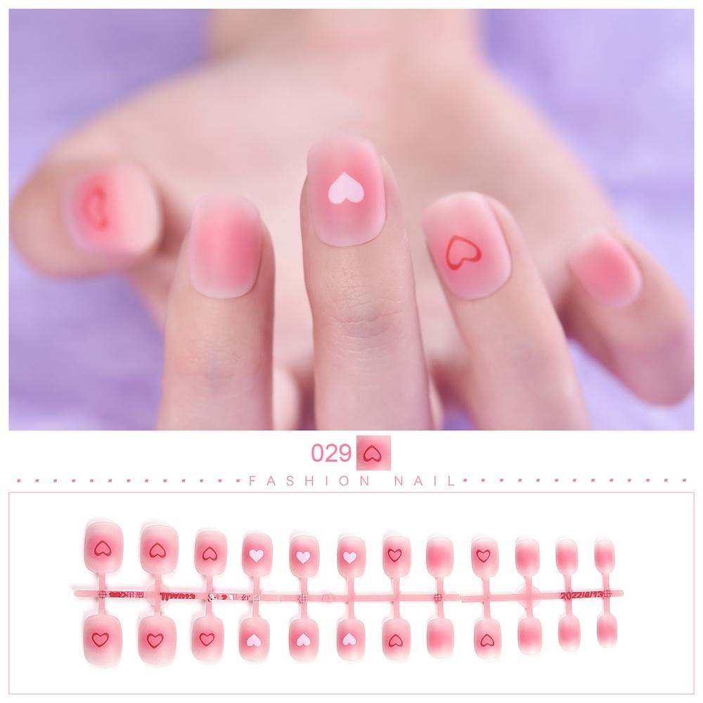 kads 24 шт. переносные накладные ногти с полным покрытием, накладные ногти с клеем, съемный французский дизайн ногтей