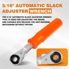 BARTOO 2PCS Automatic Slack Adjuster Tools, 5/16'' Double Square Ratcheting Wrench & Fork End Release Tool, Brake Adjustment Tool For Semi Truck,