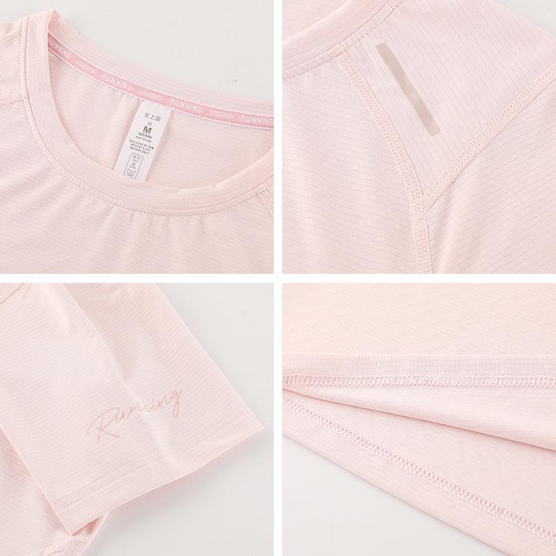 Женская быстросохнущая футболка для йоги с коротким рукавом - Легкий, дышащий фитнес-топ для летнего бега и спорта.