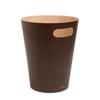 Umbra Woodrow Lidless Wooden Trash Natural Solid Stylish Light Espresso Can, Round, Pail, Can, Dustbin, Bentwood, Wood, Design, 7.5L,