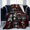 1pc, Cozy Nightmare Before Christmas Home Decor Blanket: Perfect Gift for Your Wife, Ideal Flannel Throw for Bedroom, Living Room, Travel, Camping, Ca