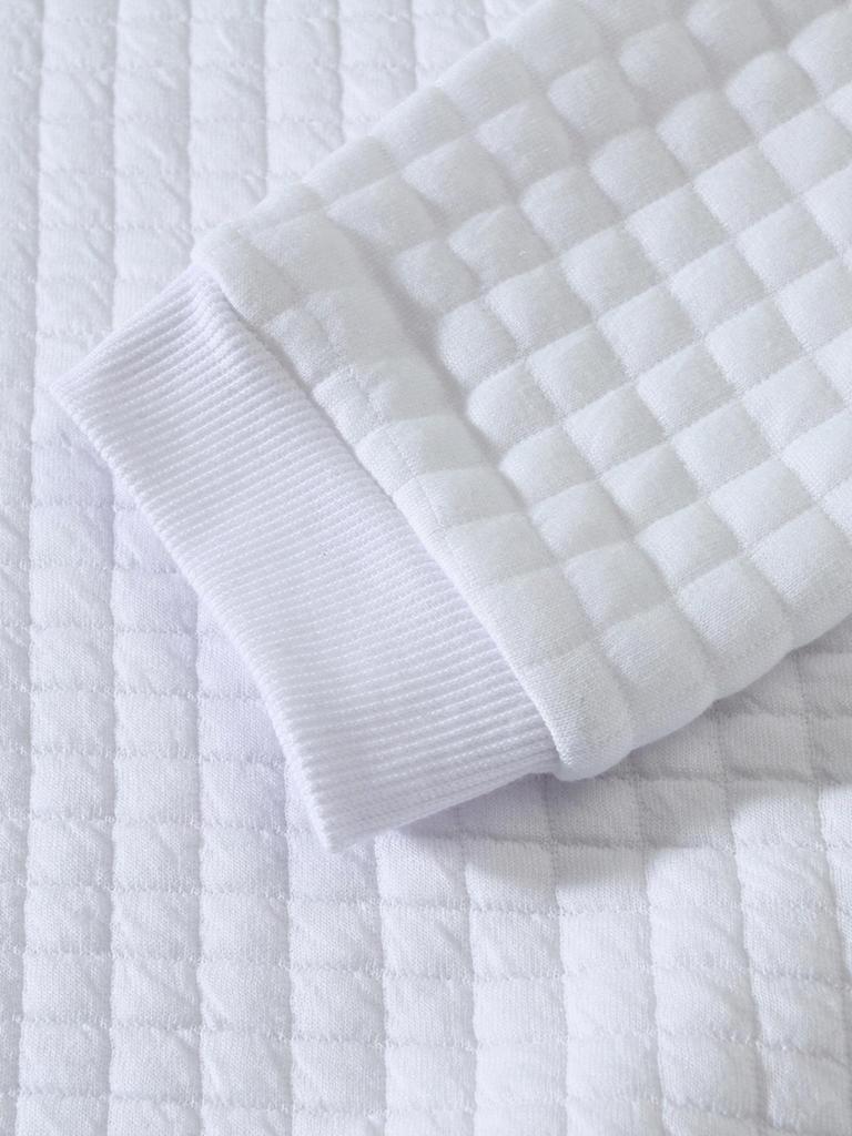 Мужская приталенная клетчатая толстовка – Круглый вырез, Длинный рукав, Однотонная – Осенне-зимняя коллекция