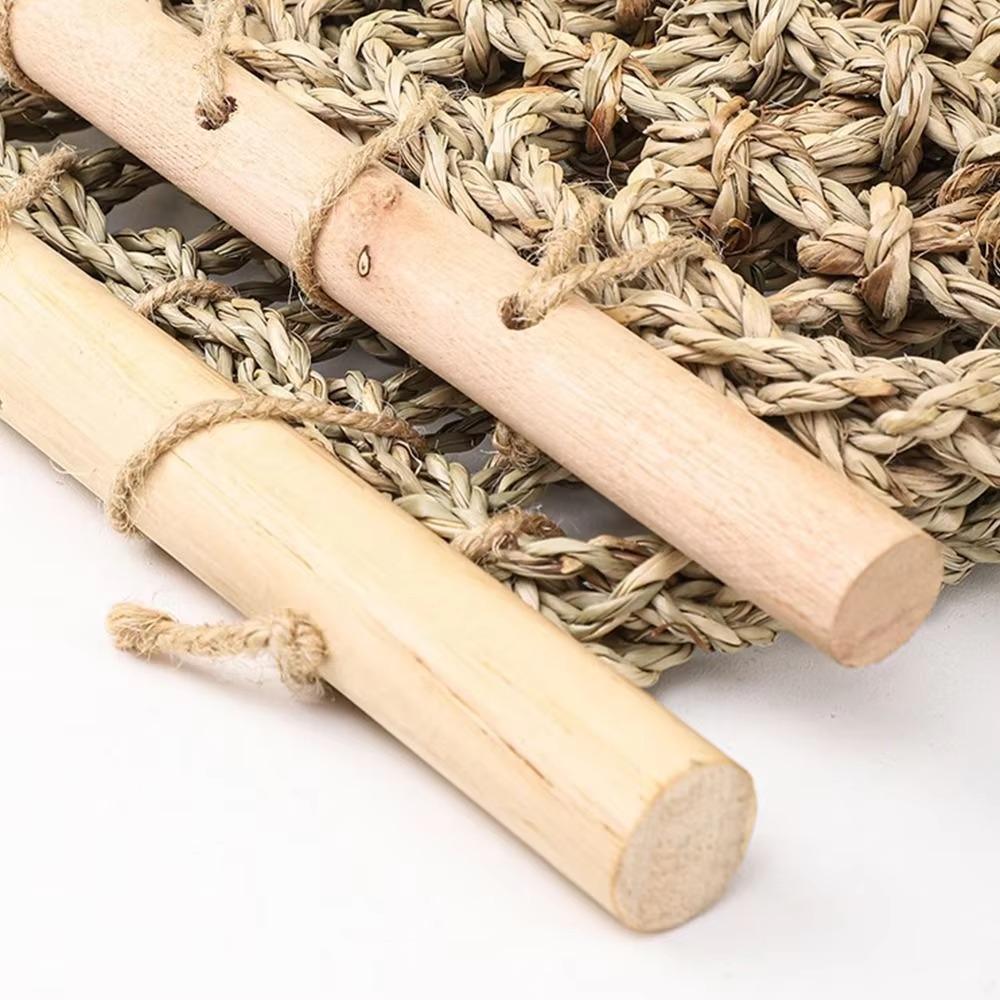 Hand Woven Bird Climbing Rope Ladder Breathable Foraging Mat Toy Macaws Finches Parakeet Budgie