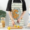 Прекрасный фартук с узором из сов и кошек, без рукавов, для кухни, взрослые и дети, льняные нагрудники, домашний фартук для уборки, фартуки для домашней кулинарии и выпечки