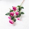 Plastic Realistic Handmade Roses Artificial Flower Bundle Bouquet for Home Office Garden Decoration Customizable Artificial