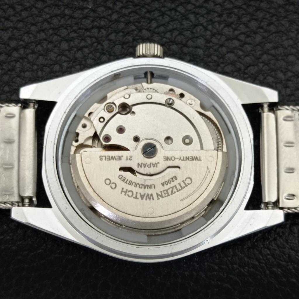 ВОССТАНОВЛЕННЫЕ МУЖСКИЕ ЧАСЫ CITIZEN AUTOMATIC 8200 JAPAN DAY&DATE СИНИЙ ЦИФЕРБЛАТ a432566-2 R112-a432566
