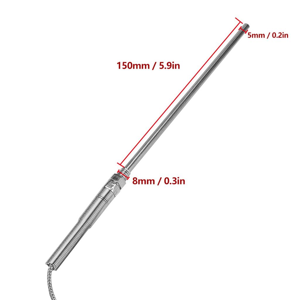 M8 Thread Type K Thermocouple 150mm Probe Temperature Sensor Wire 0-400 celsius (1 m)
