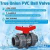 50mm Double Way Ball Valve Irrigation Water Pipe Fittings T-type PE Pipe Faucet Diverter  Lawn