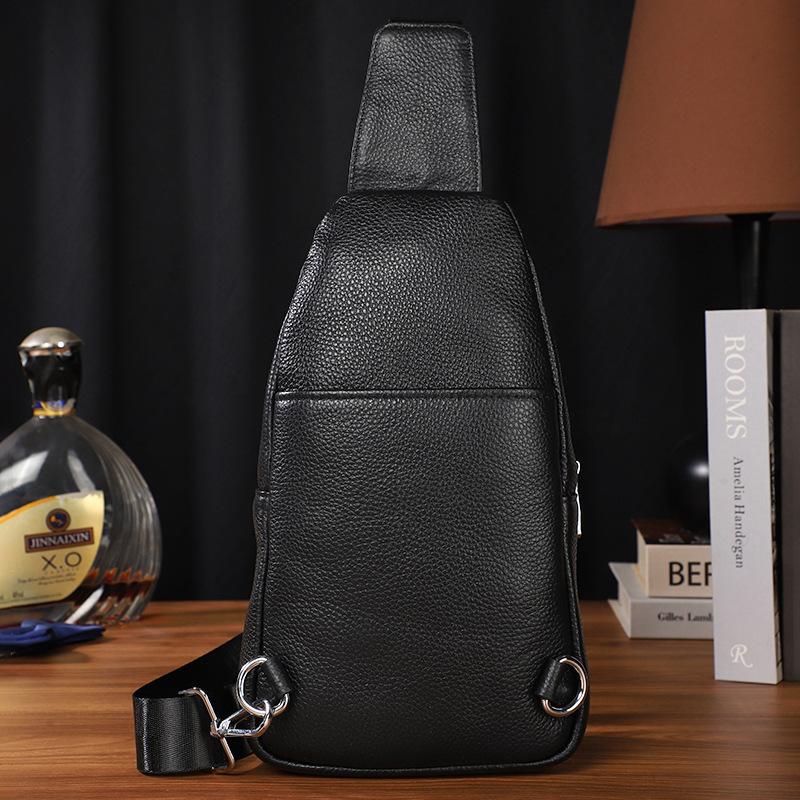 Сумка на грудь из коровьей кожи, мужская сумка через плечо, повседневный небольшой рюкзак из натуральной кожи, молодежная спортивная сумка через плечо