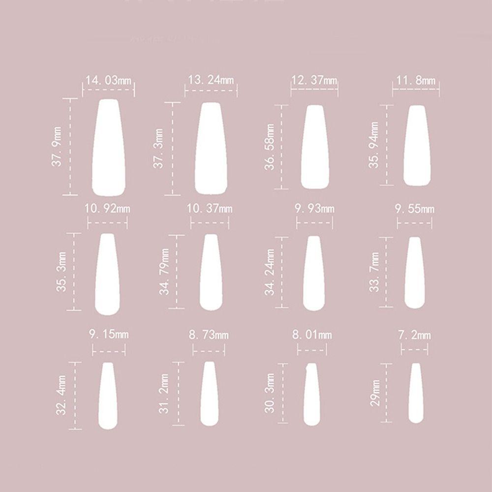 24 шт. Длинные миндальные накладные ногти-стилеты для французского маникюра накладные ногти для женщин