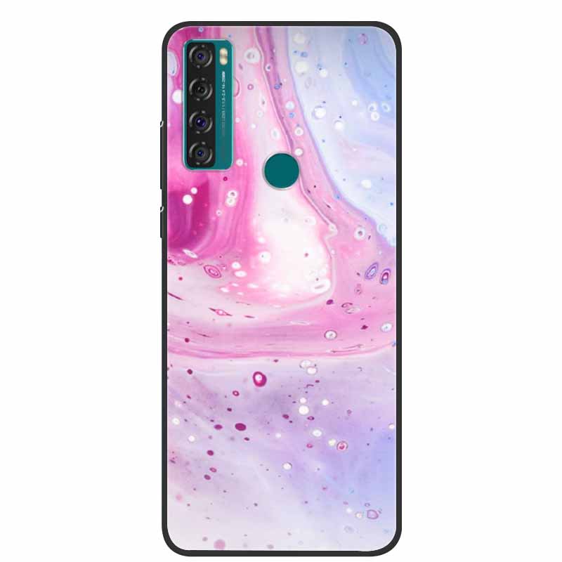 Чехол для TCL 20 SE Мраморный Силиконовый ТПУ Мягкая Задняя Крышка Чехол для Телефона Для TCL 20 SE T671H Coque Мультяшный Ударопрочный Модный Funda