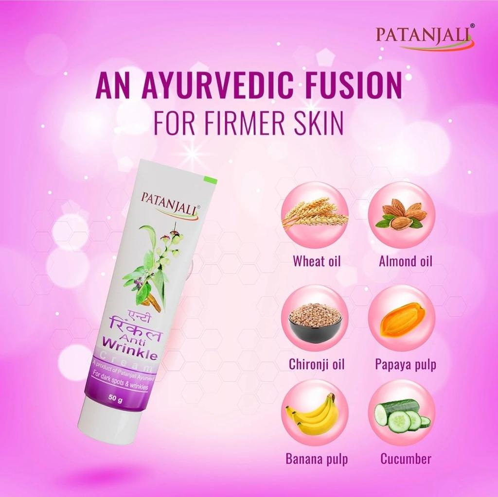 Patanjali Крем против морщин Натуральный уход за кожей