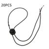 20pcs Solid Elastic Removable Chin Strap Clip Cord Fasteners Hat Retainer Hat Chin Strap