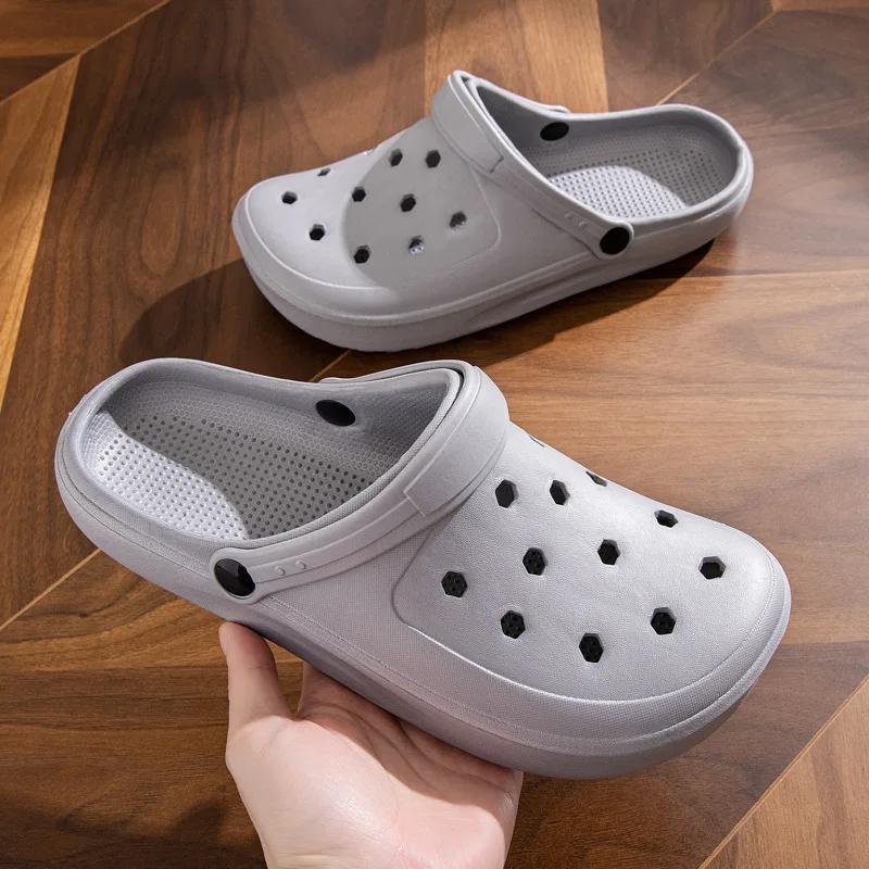 Модные Классические Летние Женские Клоги Женские Сандалии Толстая Подошва Домашние Шлепанцы Мягкие ЭВА Садовая Обувь Пляжные Сандалии Домашние Тапочки