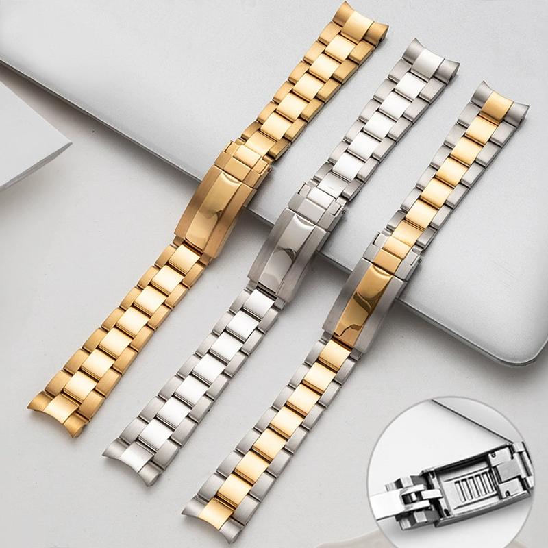 Ремешок для часов Rolex daytona submariner Ремешок для часов NH35 NH36 Застежка Glide Lock Браслет из цельной нержавеющей стали 904L 20 мм 21 мм