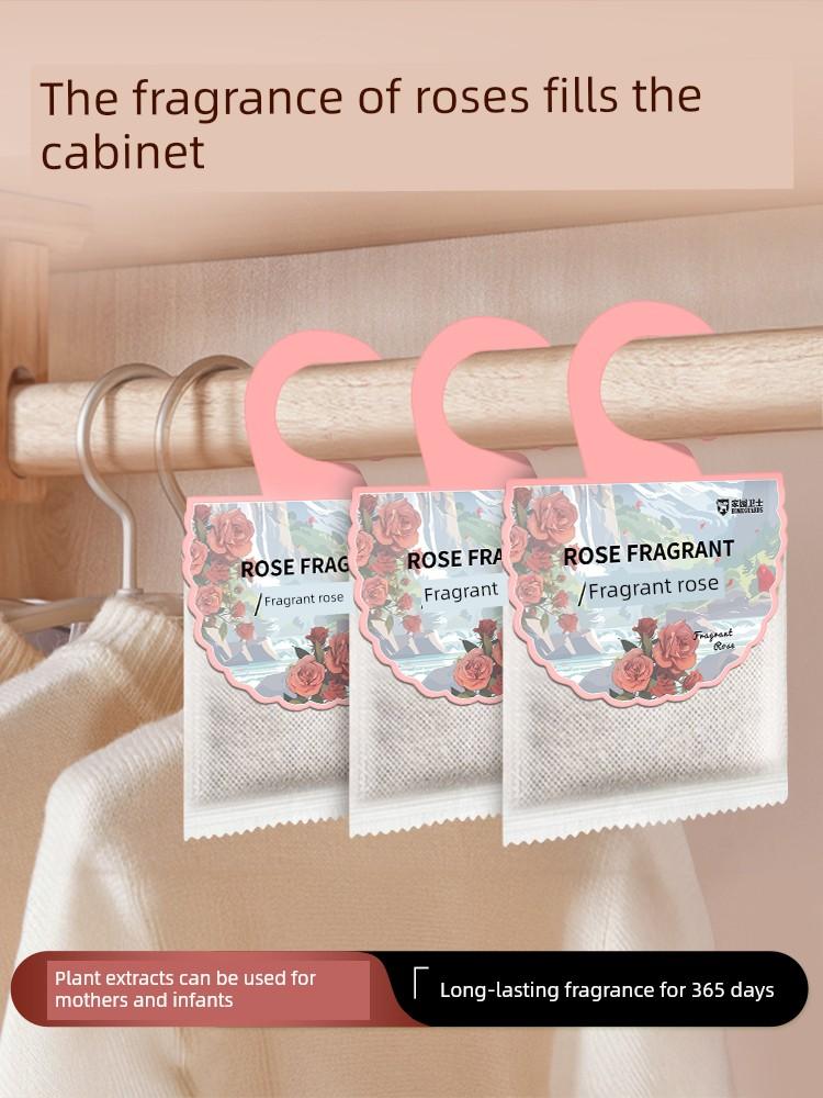 Rose Flower Wardrobe Fragrance Sachet, Long-Lasting Fragrance for Clothes, Special Deodorizing Tool for Clothing, High-End