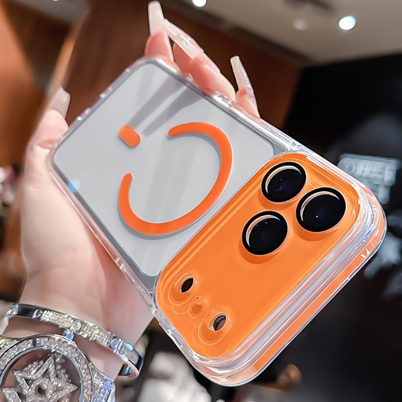 Защита камеры Прозрачные чехлы для телефона Для iPhone 17 Pro Max Air 14 15 Plus 13 16 Pro Для Magsafe Беспроводная зарядка Задняя крышка