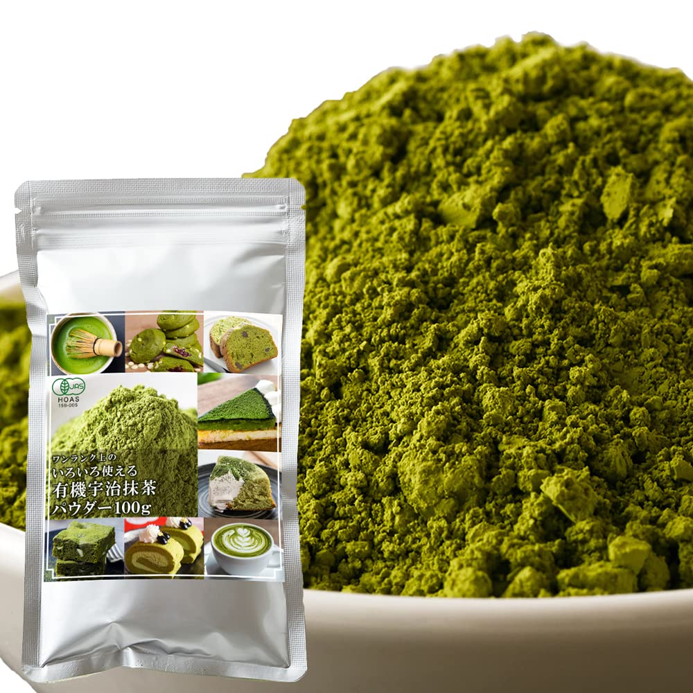 Natural Life Premium Versatile Organic Uji Matcha Powder (100g) Kyoto Prefecture Origin Baking Cooking Confectionery Practice Latte Commercial Use JAS