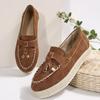 New Classic Brand Design Women's Loafer Fashion Tassel Suede Casual Flat Shoes Plus Size Shoes High Quality Women's Shoes