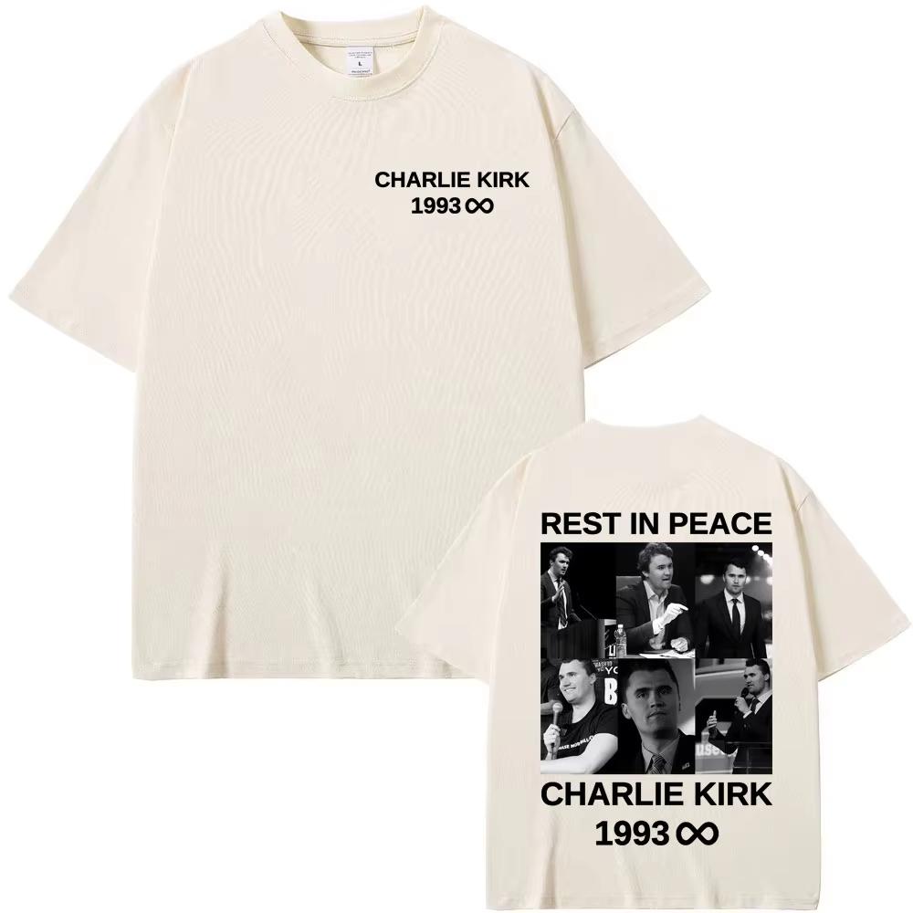 Rest in Peace Charlie Kirk Graphic Tshirts Men Women Retro Fashion Casual ONeck Tshirt Comfort Classic Hip Hop Street T Shirt