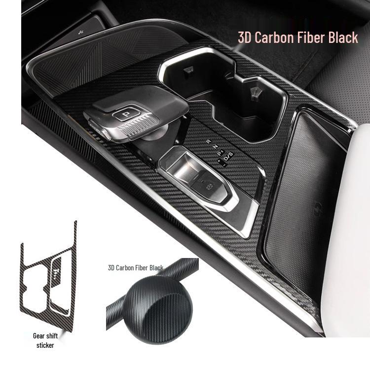 Carbon Fiber Wrap Interior Trim Kit: Fits 22 Beijing Cube Models - Console, Gear, and Door Panels