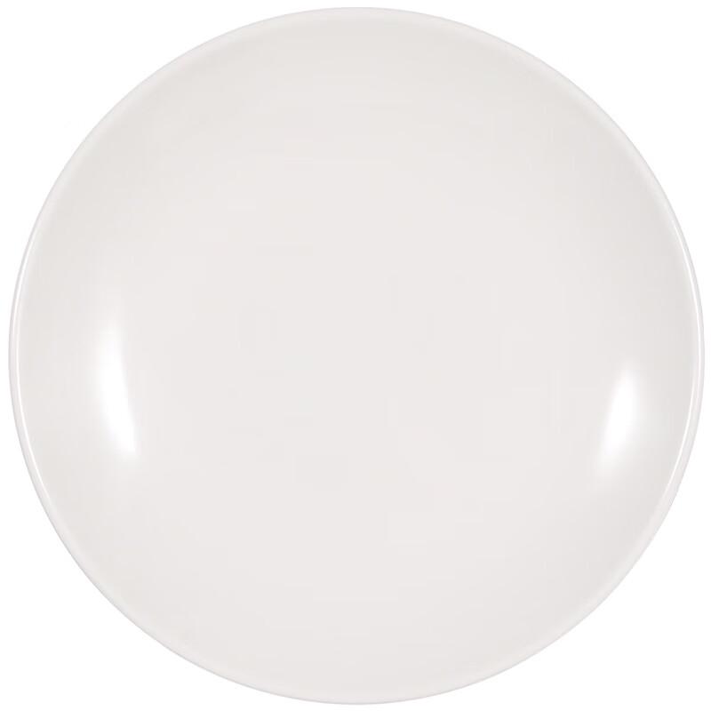 White Melamine Round Dinner Plate
