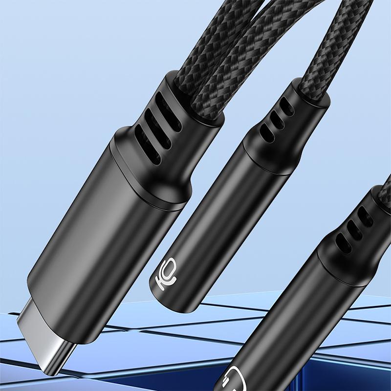 2 In 1 Type C To Dual 3.5mm Audio Adapter USB C Converter For Phone15 16 With DAC Voice Microphone Headphone Connector Cable