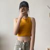 Solid Sleeveless Slim Tank Tops For Women High Elastic Elegant Crew Neck   Casual Bottoming Vest Summer Versatile Crop Top