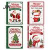 Decorative Card Album for Holidays Merry Christmas Gift Holder Book, DIY Spiral Bound Themed Greeting Book Booklet, Xmas Gifts Family, Friends,