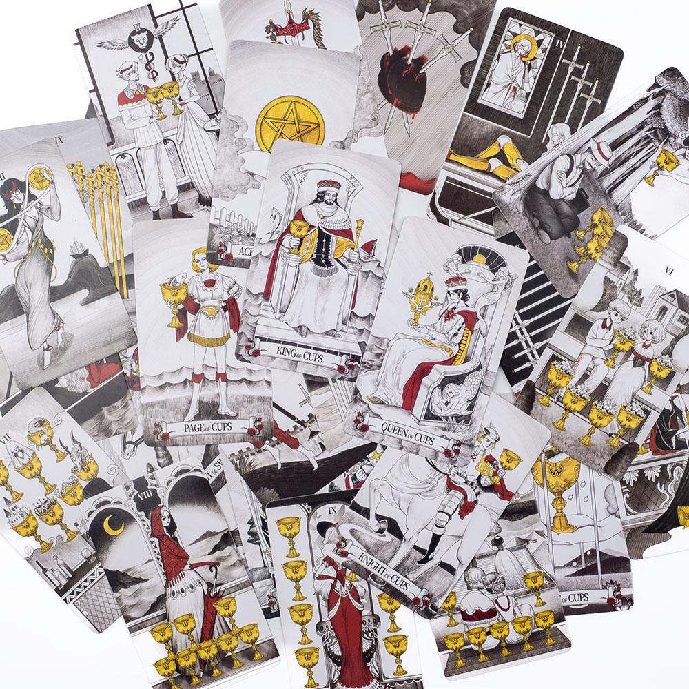 Тайное Зеркало Таро 80 Карт Семейное Гадание Колода Версия на Английском Языке Настольная Игра