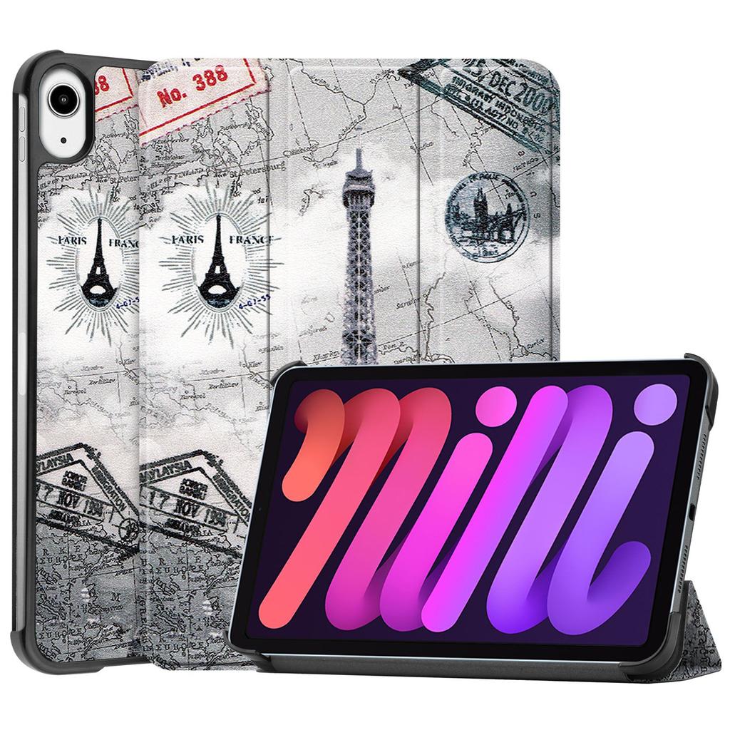 Case for iPad Mini6 2021 Tablet Case Tri-fold Bracket Painted Tablet Case Magnetic Protective Cover For Funda Ipad Mini 6 2021