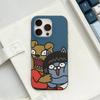Cartoon K-KAKAO CUTE F-FRIENDS Soft Corrugated Phone Case For IPhone 11 12 13 14 15 16 17 Pro Max Plus Pro Shockproof Cover