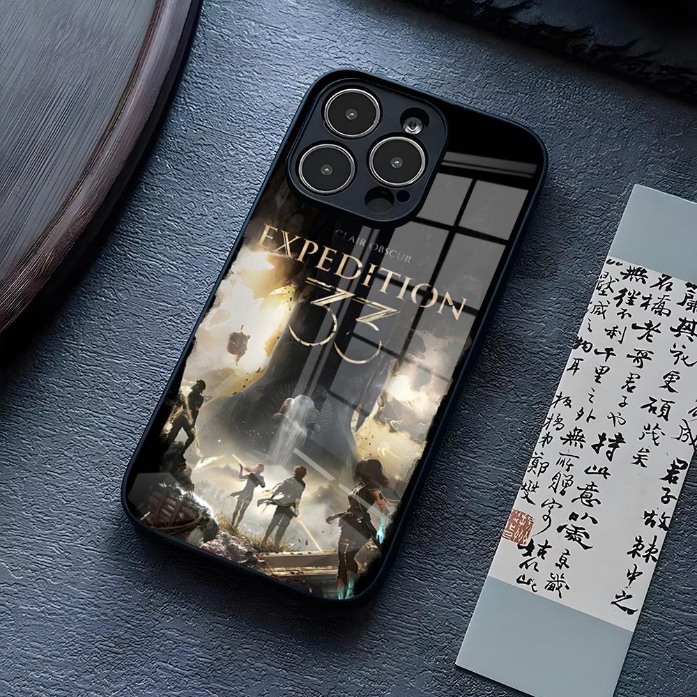 Чехол для телефона Clair Obscur Expedition 33 для IPhone 17 Pro Max 15 Pro 14 12 11 13 Mini X XR XS 16 Plus SE Стеклянная крышка