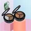 Tri-color Matte Shimmer Glitter Eye Shadow Palette Earth Color with Mirror with Brush Long-lasting Women Makeup Tools