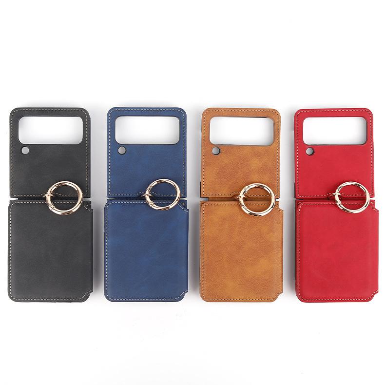 Suitable for Samsung Z Flip 3 phone case with chain, Z Flip 4 crossbody phone case, 7110 phone leather case customization